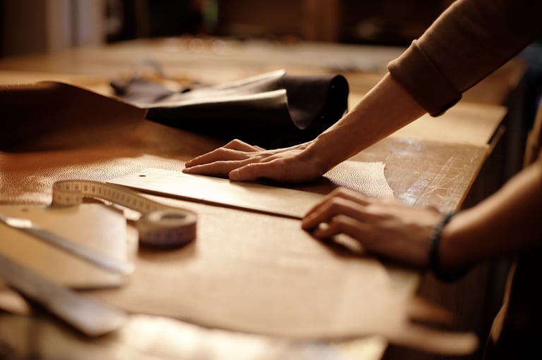 Craftsman working on custom woodwork